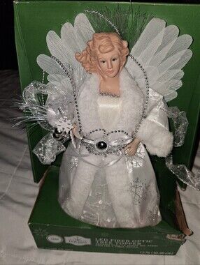 Holiday Time Angel Fiber Optic 12" Tree Topper